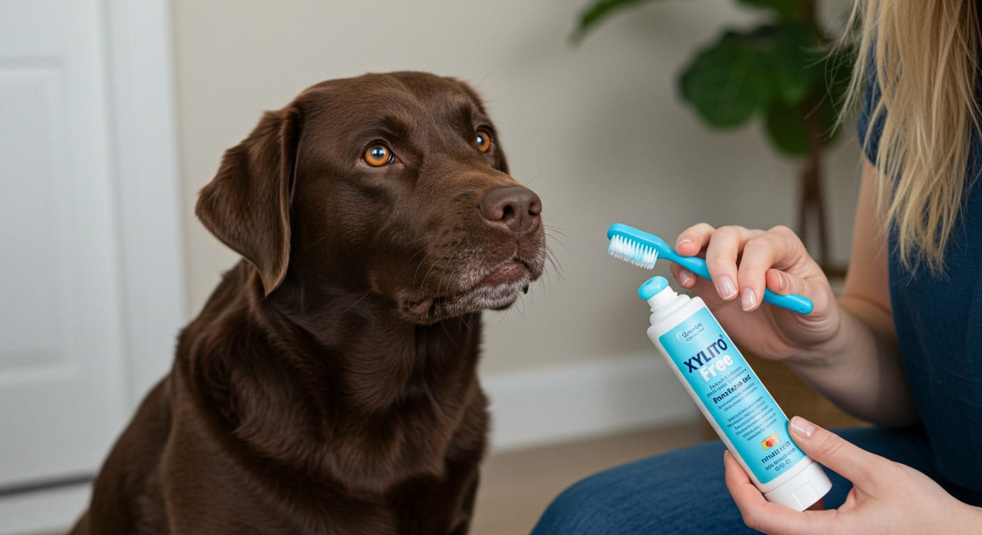 Brush your dog's teeth