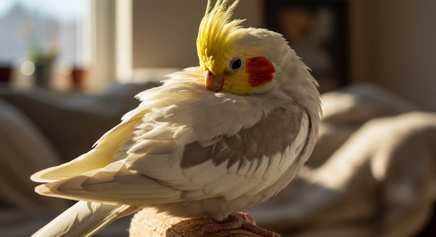 What does it mean when your bird fluffs up while resting