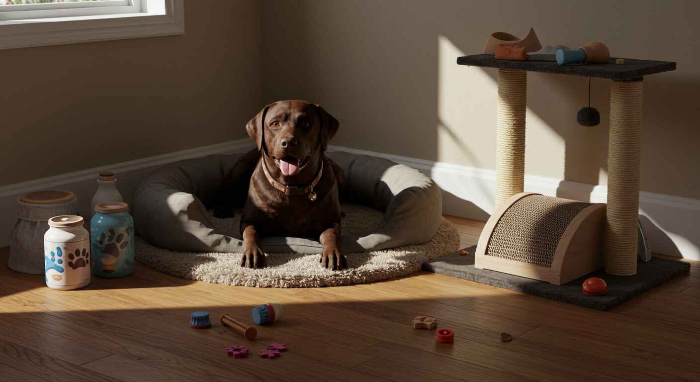 how to prepare your home for a new pet with cozy space setup