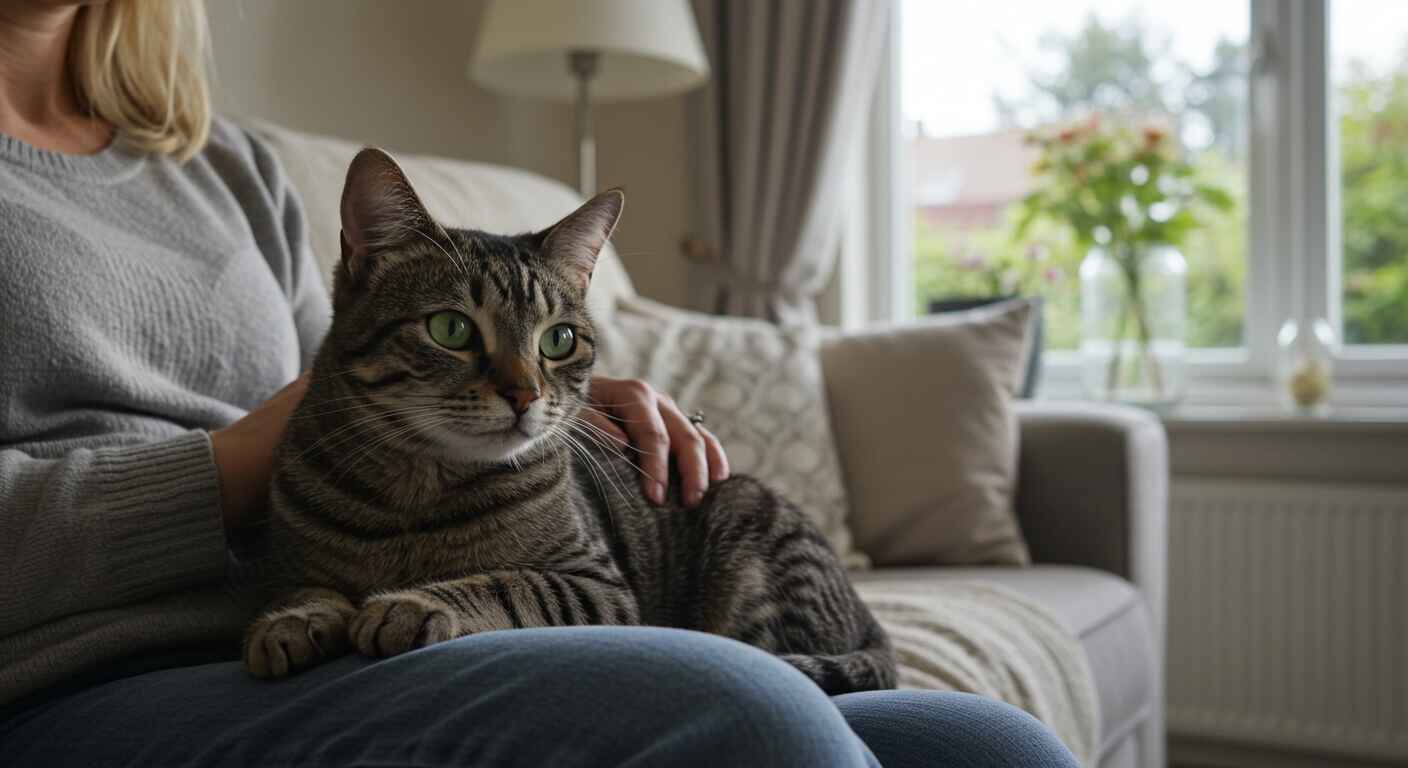life with rescued tabby cat