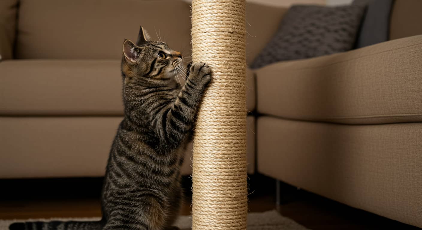Redirecting cat behavior – how to stop cat from scratching furniture