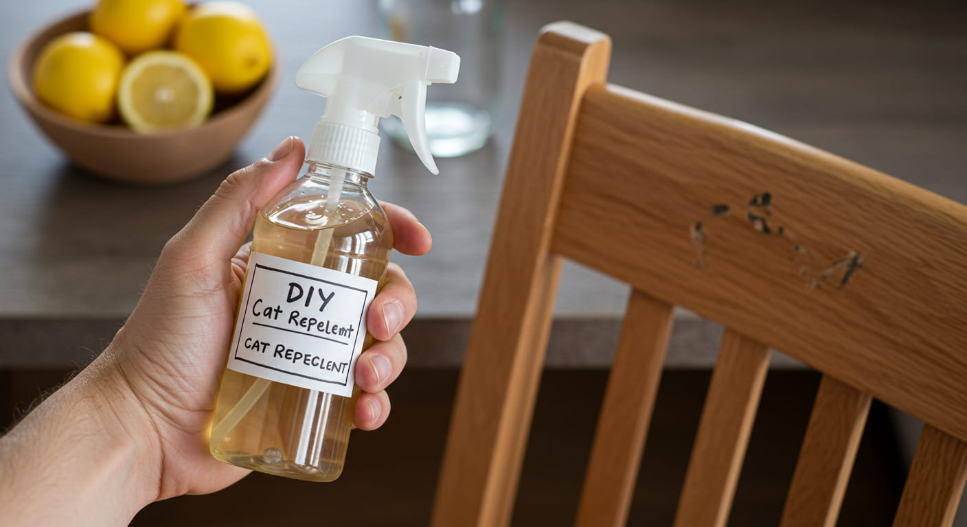 Homemade spray – how to stop cat from scratching furniture naturally