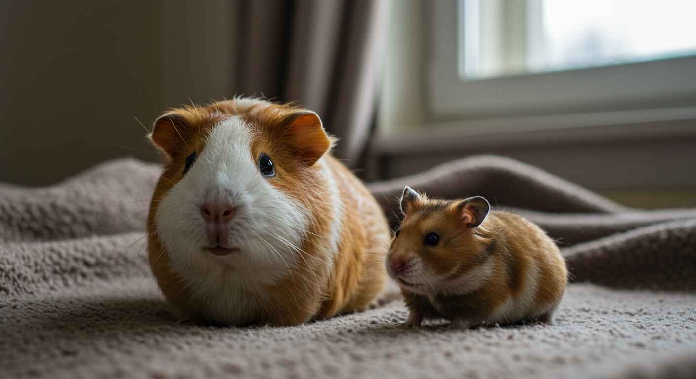 Size comparison of hamster vs. guinea pig