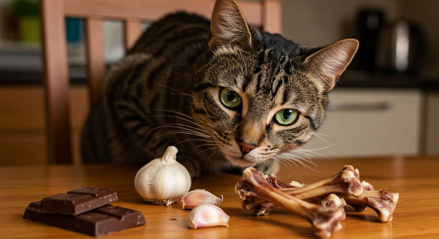 Unsafe human foods tabby cats should avoid